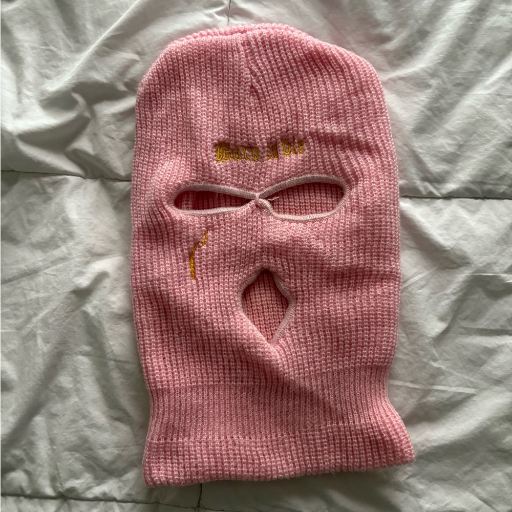 Pink Knit Balaclava